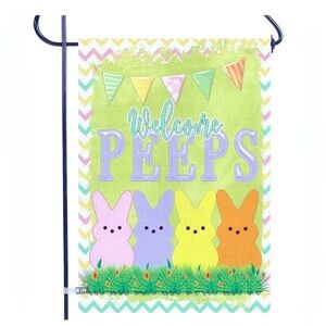 WELCOME PEEPS EASTER GARDEN FLAG-NWT